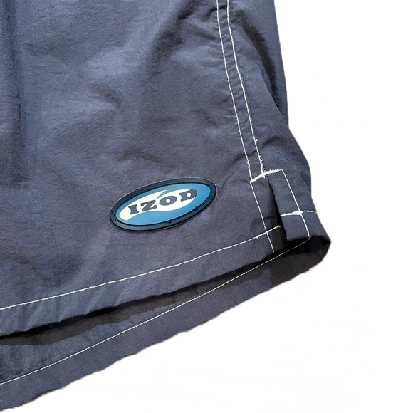 🏝️ Izod Swim Trunks | Navy Blue | Lined | Drawstring Waist | Men's Size 2X - Picture 3 of 11